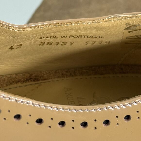 The Office Of Angela Scott Mr.York Monk Strap Shoe Patent Leather Beige&White 42 - Picture 11 of 16